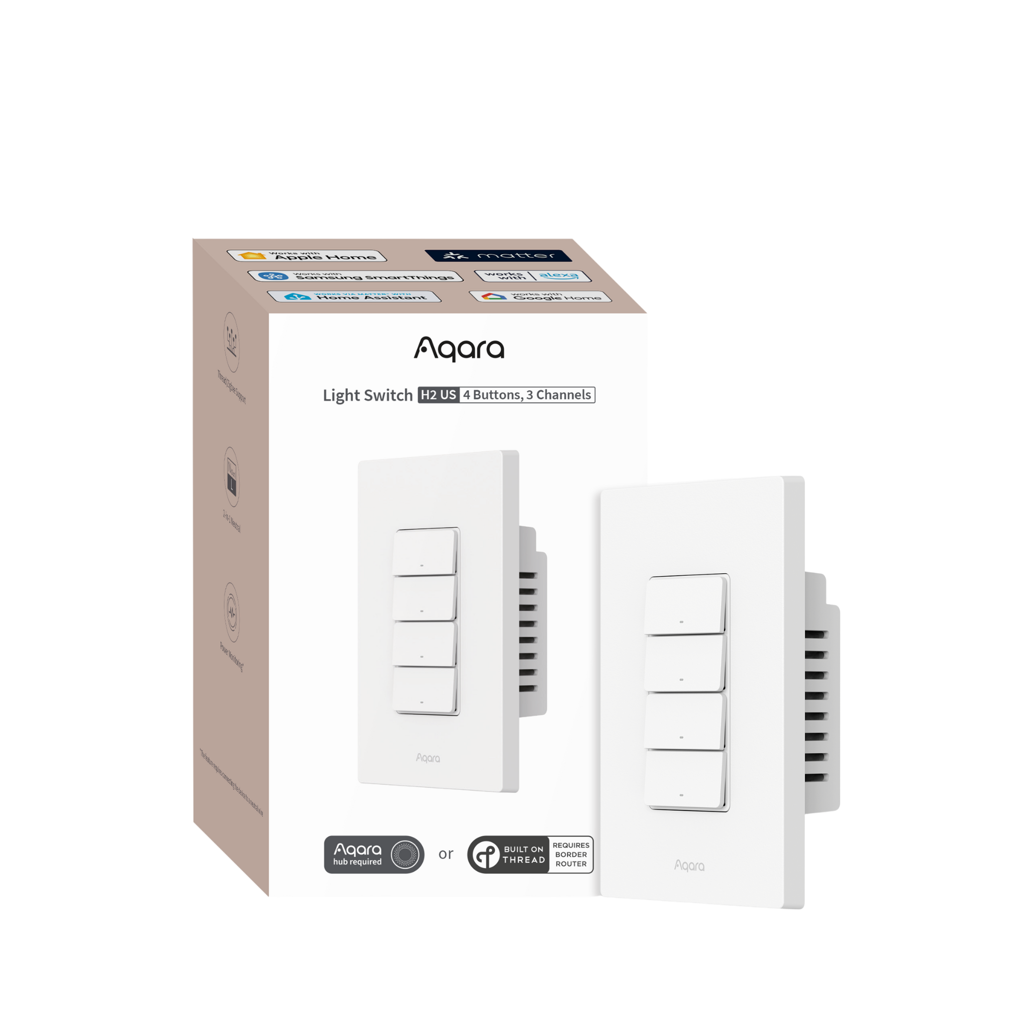 Light Switch H2 Horizontal 3 Channel Back